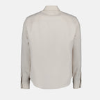 grey twill jacket, luxury zip jacket, Courrèges jacket, contemporary men's fashion, designer outerwear