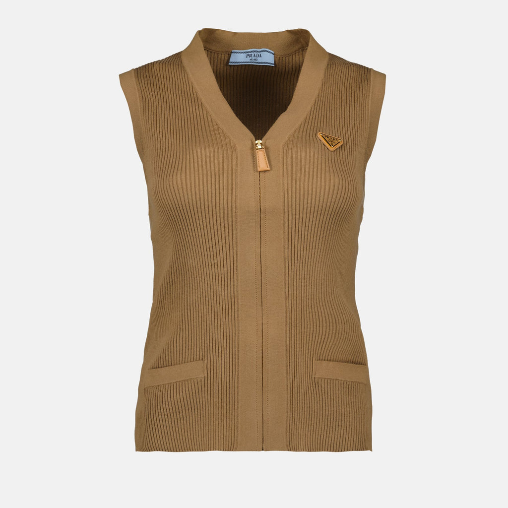 Ribbed Sleeveless Vest