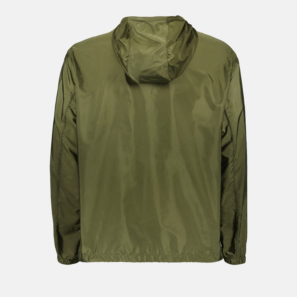 Prada windbreaker, Re-Nylon jacket, luxury outerwear, green fashion, sustainable men's fashion
