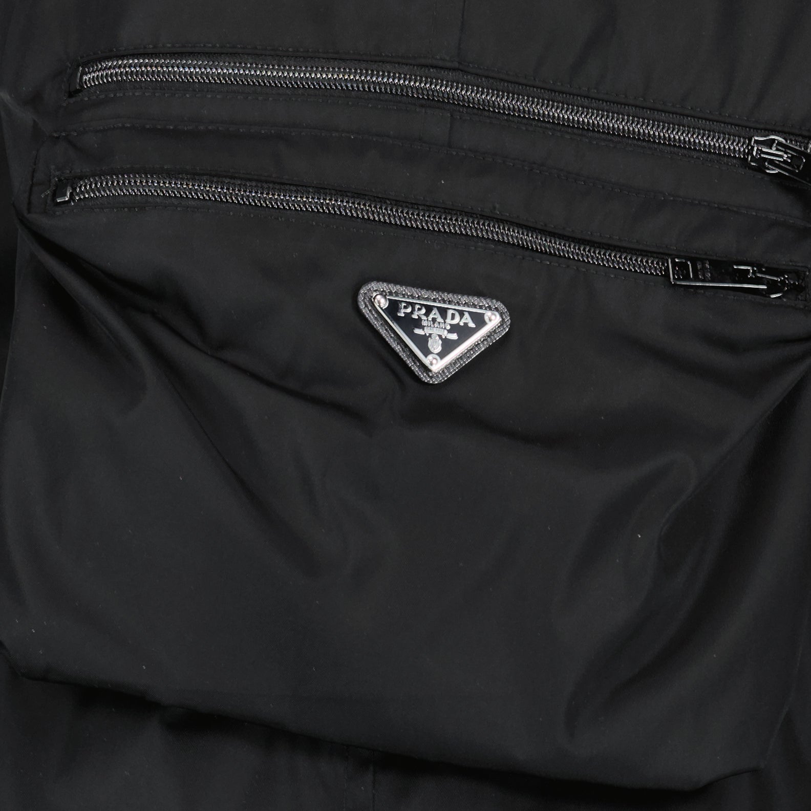 ブラック Re-Nylon カーゴショーツ