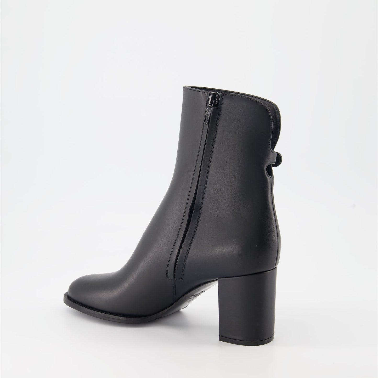 Valentino Garavani, VLogo leather boots, luxury ankle boots, designer footwear, black leather boots