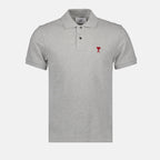 Polo shirt, AMI Paris, Cendre Grey, Luxury fashion, Ami de Coeur logo