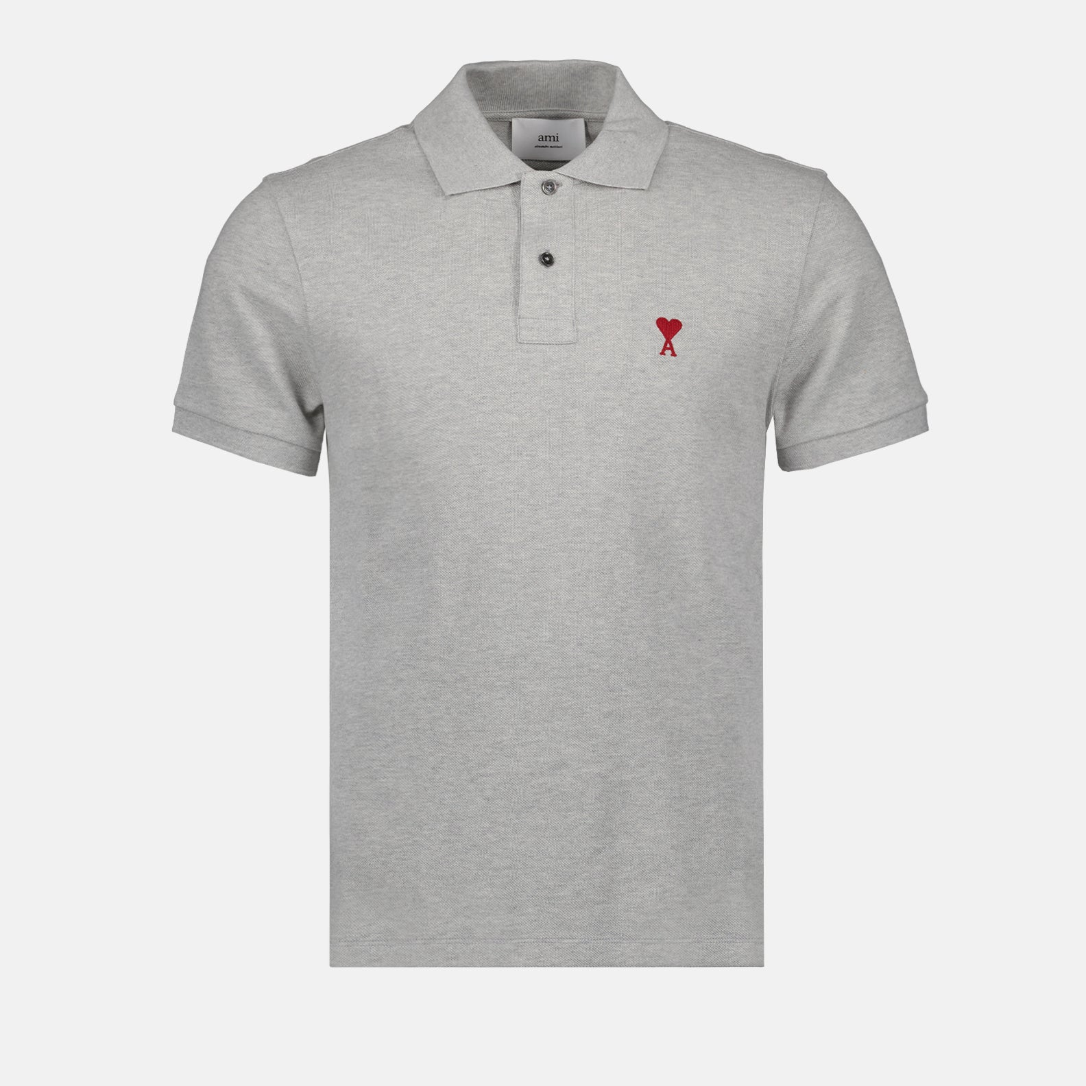 Polo shirt, AMI Paris, Cendre Grey, Luxury fashion, Ami de Coeur logo