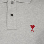 Polo shirt, AMI Paris, Cendre Grey, Luxury fashion, Ami de Coeur logo