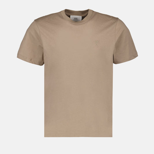 luxury T-shirt, Ami de Coeur, AMI Paris, beige T-shirt, refined fashion