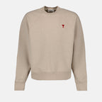 1. Ami de Coeur2. AMI Paris sweatshirt3. luxury apparel4. unisex fashion5. beige sweatshirt