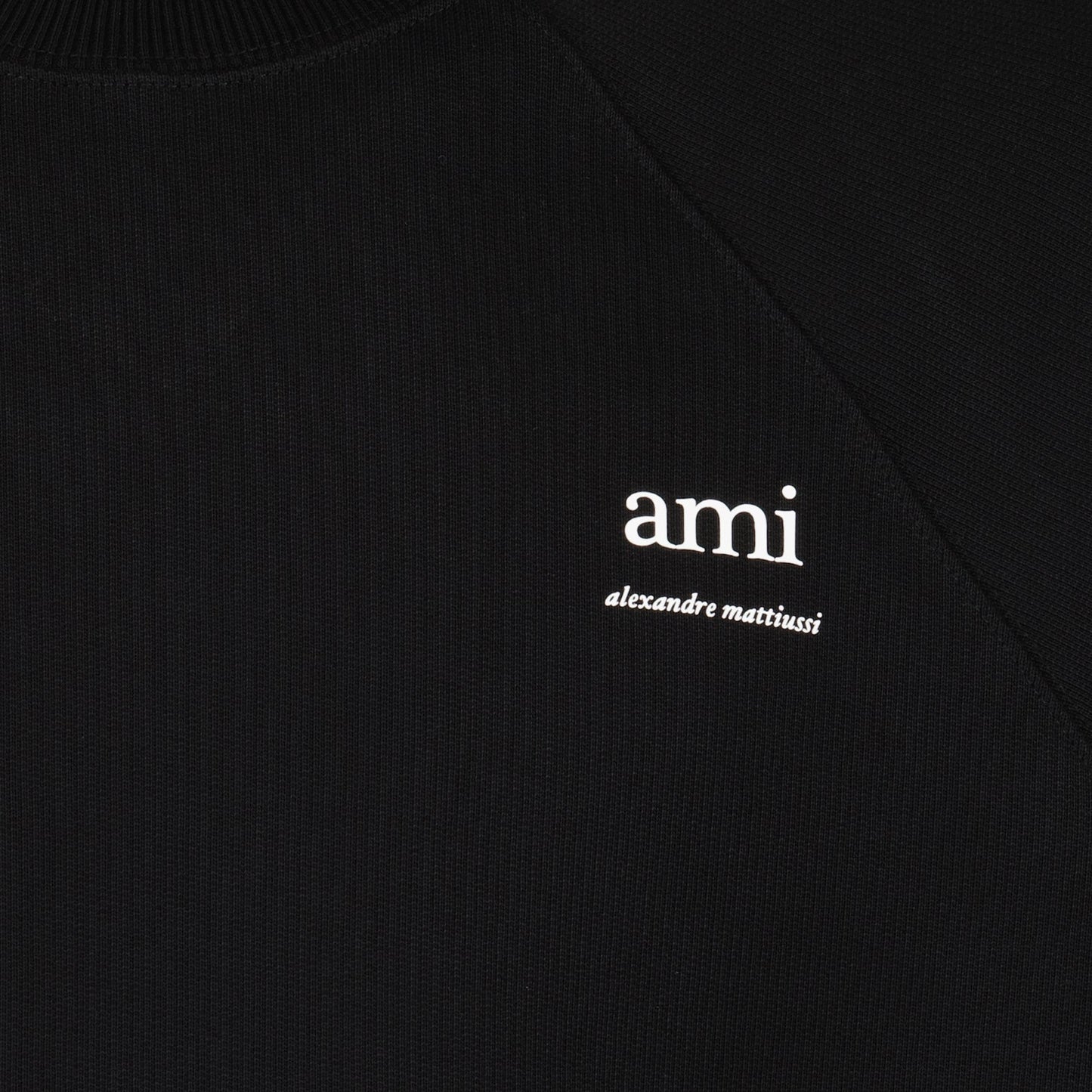 Ami Paris, Embroidered Sweatshirt, Luxury Fashion, Black Sweatshirt, High-End Clothing