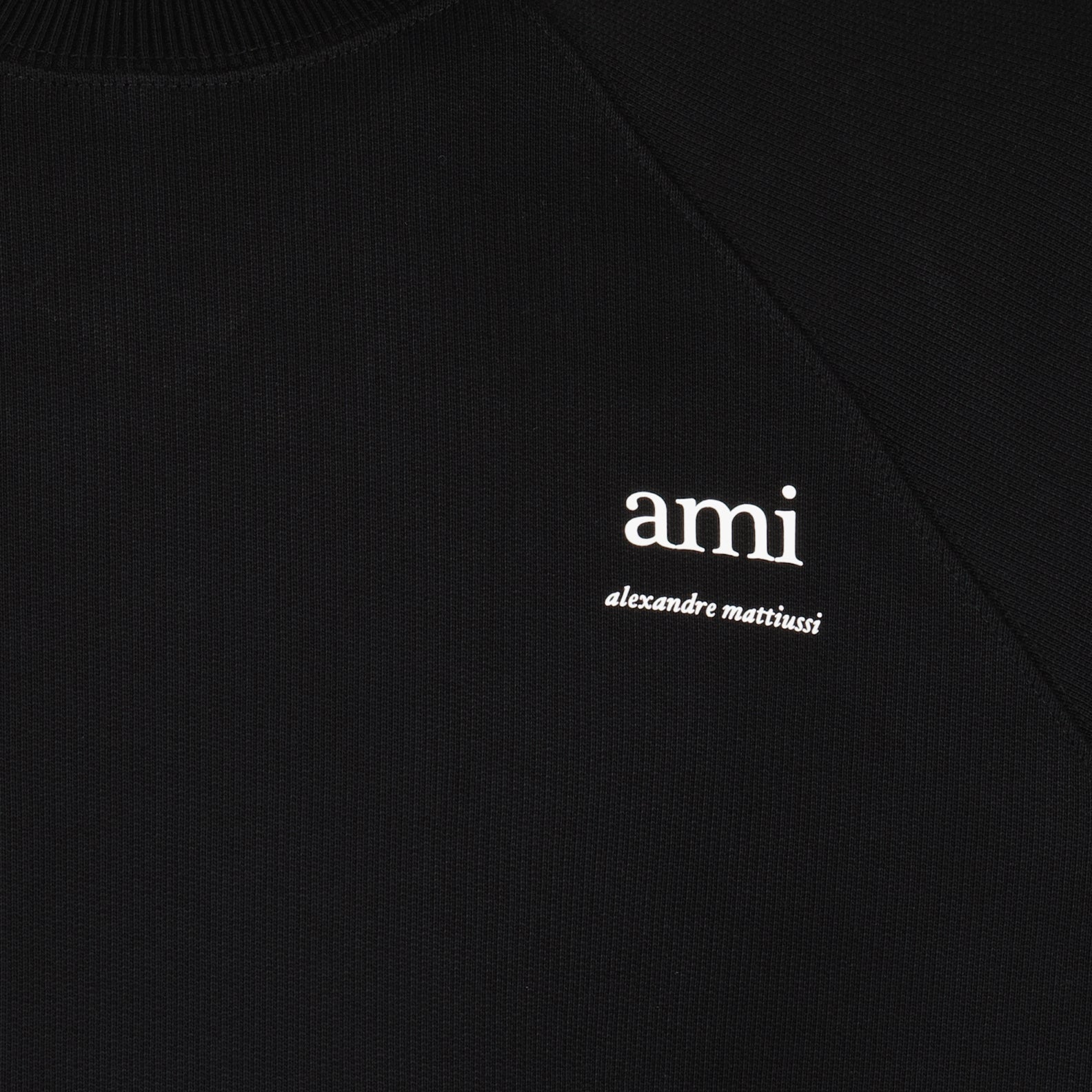 Ami Paris, Embroidered Sweatshirt, Luxury Fashion, Black Sweatshirt, High-End Clothing