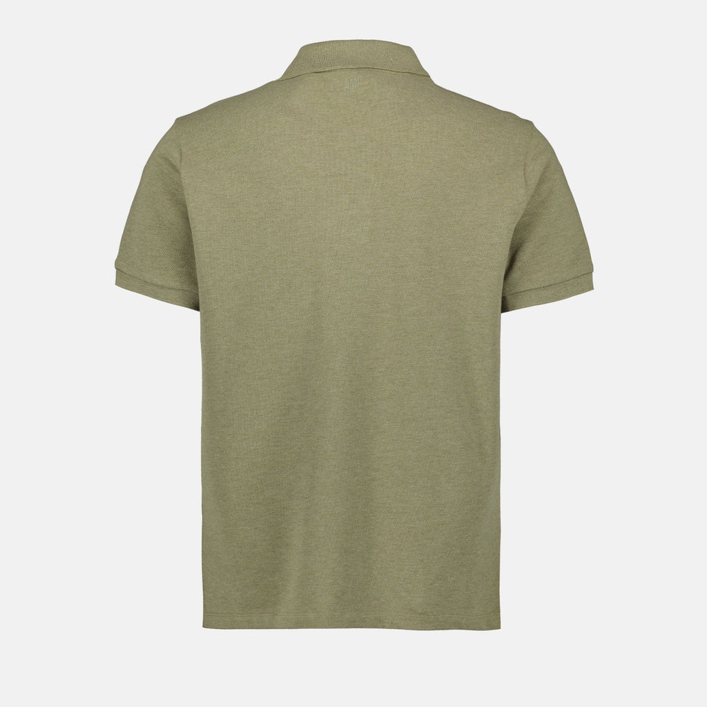 Light Green Polo, Ami de Coeur Polo, AMI Paris Clothing, Luxury Polo Shirt, Designer Polo