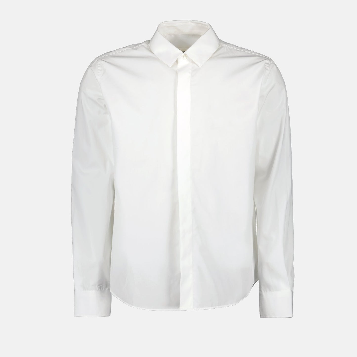 Classic white shirt, AMI Paris shirt, elegant white shirt, luxury wardrobe staple, timeless fashion piece