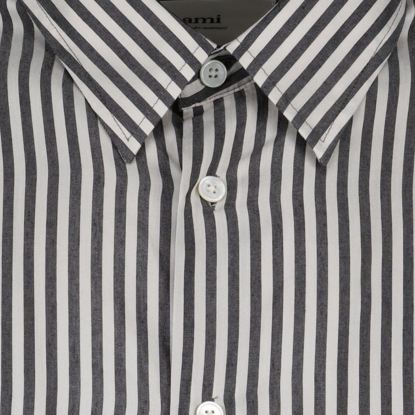 striped shirt, AMI Paris, luxury clothing, black and white shirt, high-end fashion