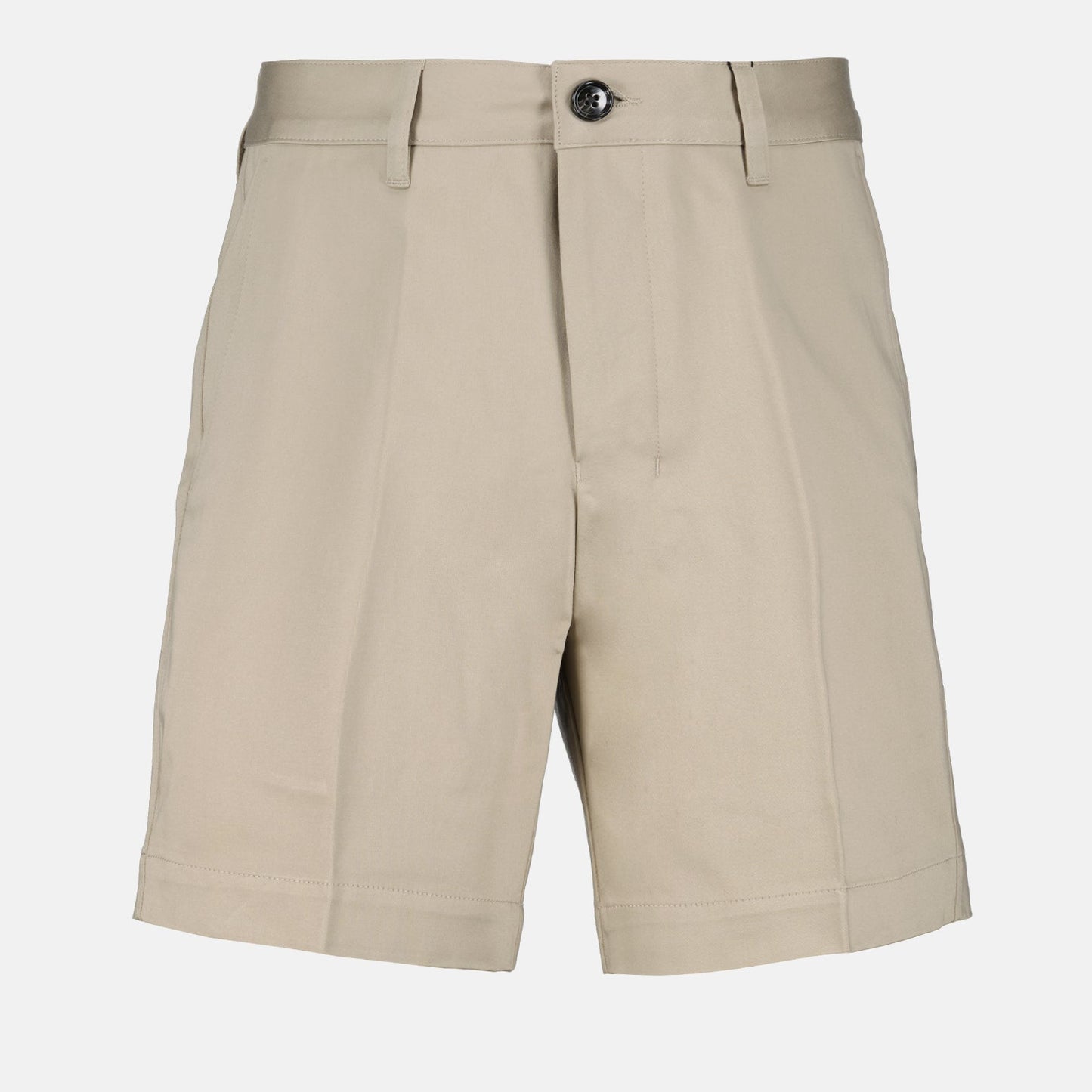 beige chino shorts, luxury casual wear, AMI Paris, tailored fit shorts, high-end menswear