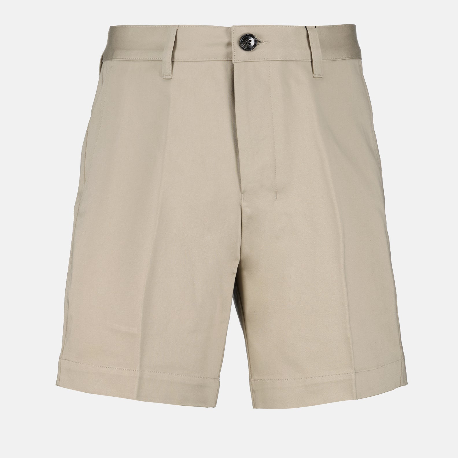 beige chino shorts, luxury casual wear, AMI Paris, tailored fit shorts, high-end menswear