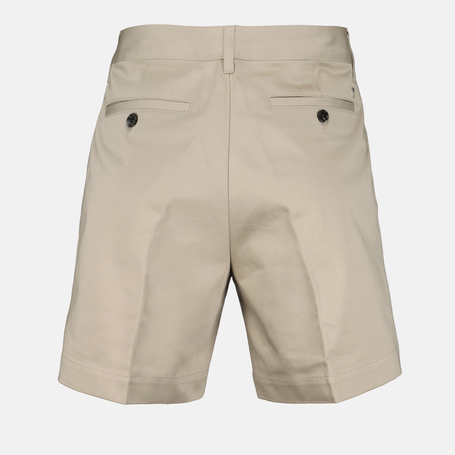 beige chino shorts, luxury casual wear, AMI Paris, tailored fit shorts, high-end menswear