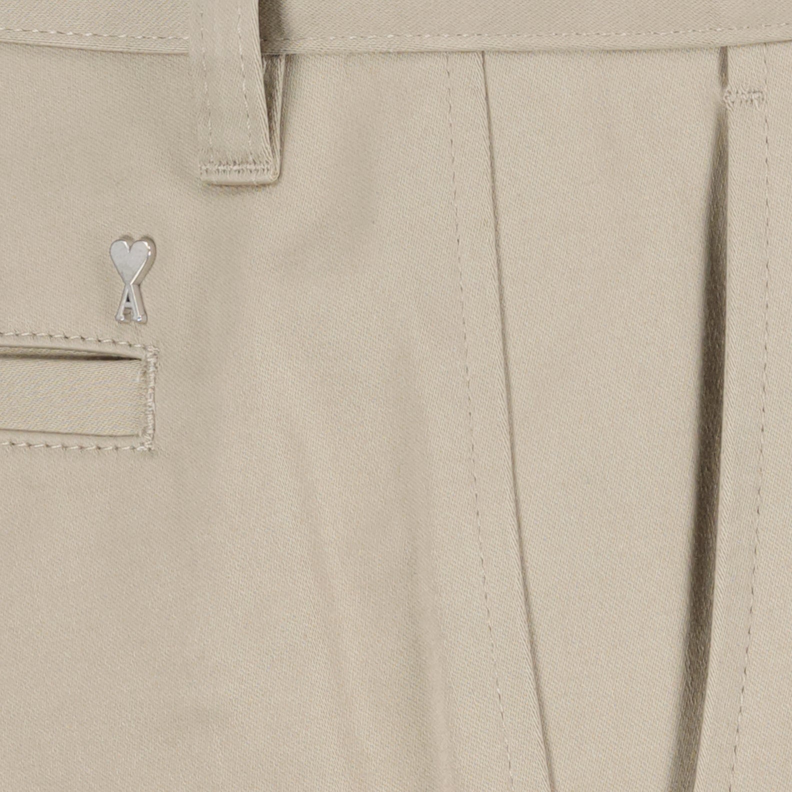 beige chino shorts, luxury casual wear, AMI Paris, tailored fit shorts, high-end menswear