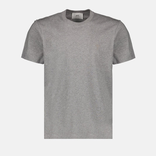 Ami de Coeur, Grey T-shirt, AMI Paris, Luxury T-shirt, Designer Clothing