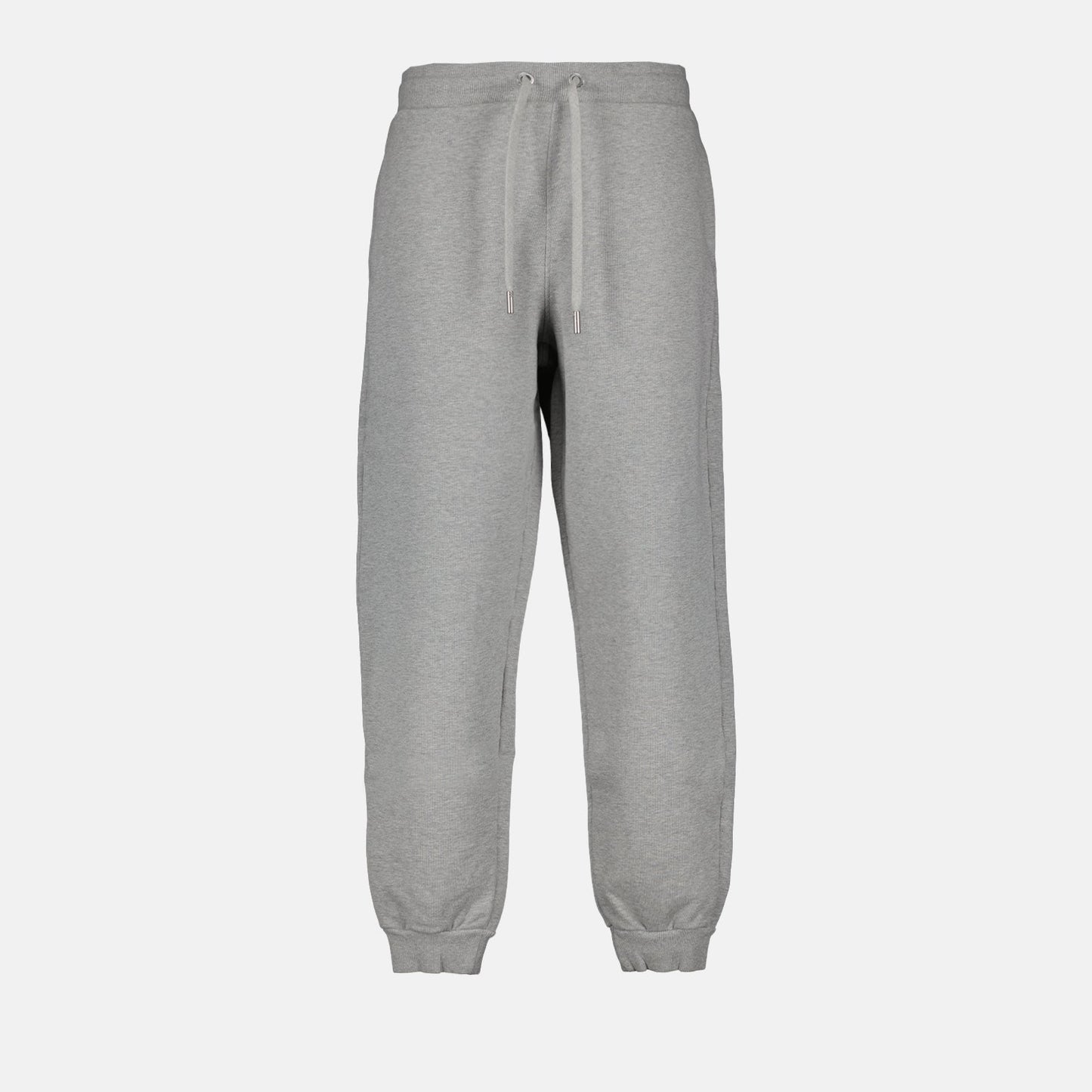 luxury jogging trousers, AMI Paris joggers, grey cotton trousers, unisex jogging pants, high-end casual wear