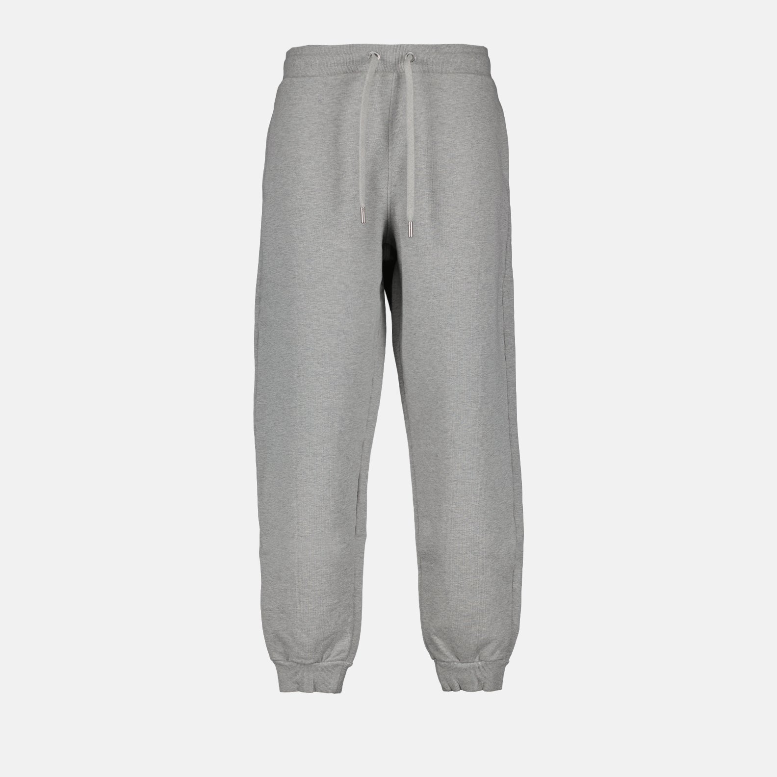 luxury jogging trousers, AMI Paris joggers, grey cotton trousers, unisex jogging pants, high-end casual wear