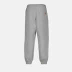 luxury jogging trousers, AMI Paris joggers, grey cotton trousers, unisex jogging pants, high-end casual wear