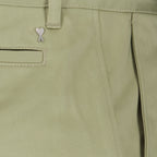 chino shorts, AMI Paris, luxury fashion, sage green shorts, high-end menswear