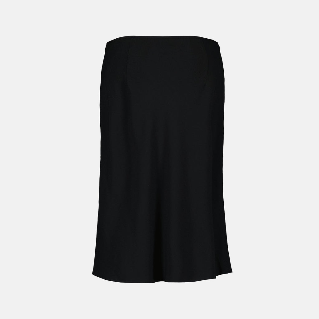 Jupe Midi Noire en Viscose