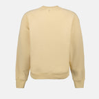 ベージュ刺繍入りスウェットシャツ