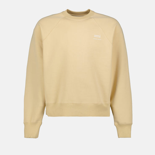 Sweat-shirt Beige Brodé