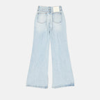 flare jeans, AMI Paris, light blue jeans, luxury denim, high-end fashion
