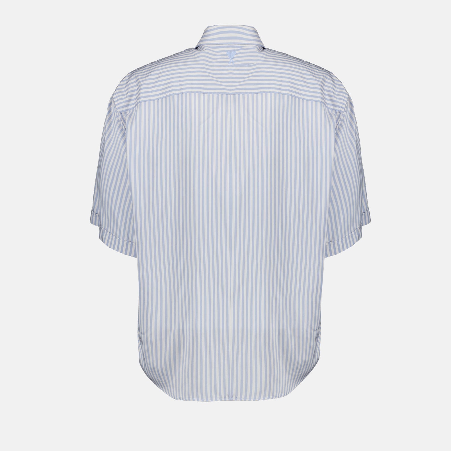 blue striped shirt, luxury casual wear, AMI Paris, elegant men's shirt, designer shirt