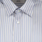 blue striped shirt, luxury casual wear, AMI Paris, elegant men's shirt, designer shirt