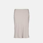 beige midi skirt, AMI Paris skirt, luxury viscose skirt, refined fashion, sophisticated wardrobe