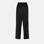AMI Paris trousers, high-waisted wool trousers, tailored pleated trousers, luxury wool pants, elegant trousers