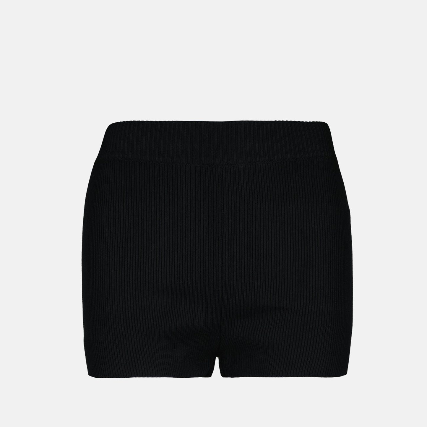 ribbed mini shorts, black shorts, AMI Paris shorts, luxury casual wear, designer shorts