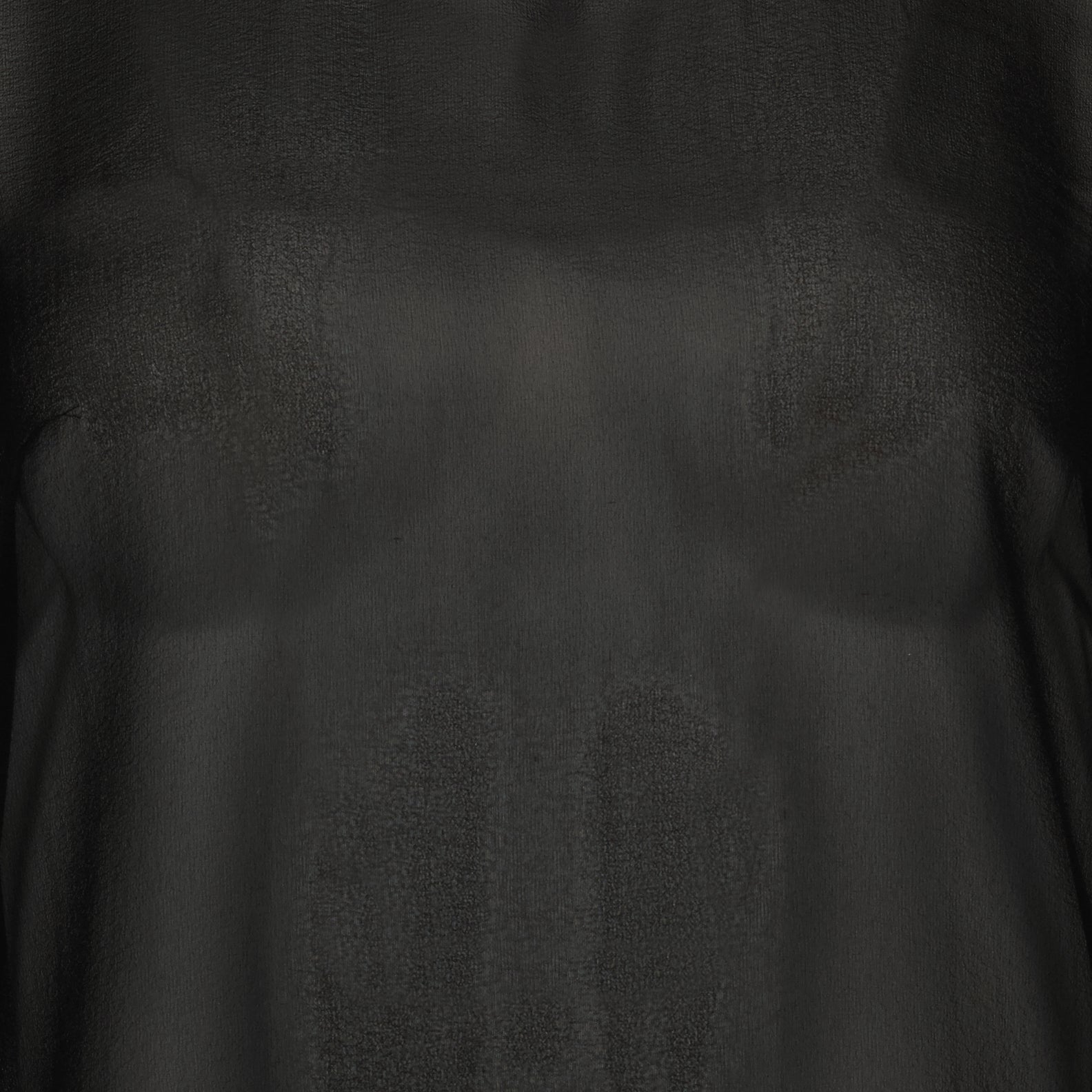 Top in Georgette di Seta Nera