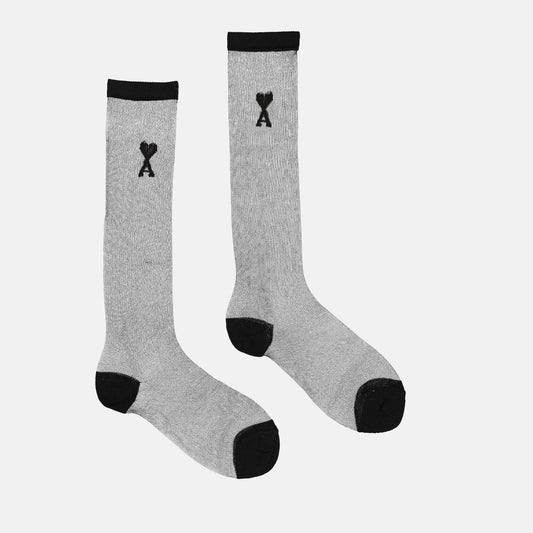 Ami de Coeur, AMI Paris, luxury socks, grey and black socks, designer accessories