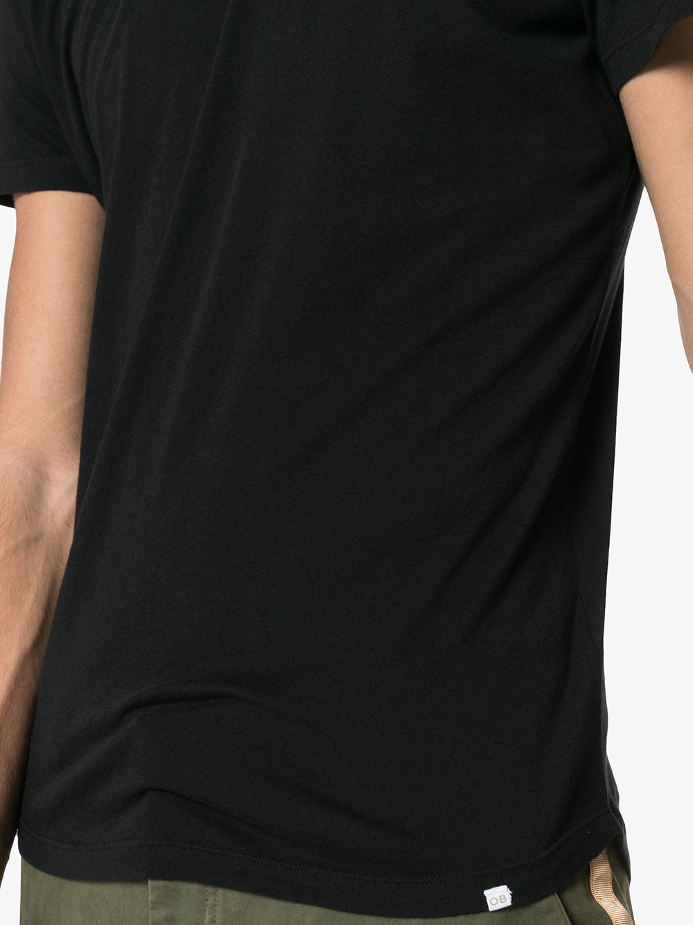 Men's Black T-shirt, Ob-T by Orlebar Brown, Cotton T-shirt, Classic T-shirt, Luxury T-shirt