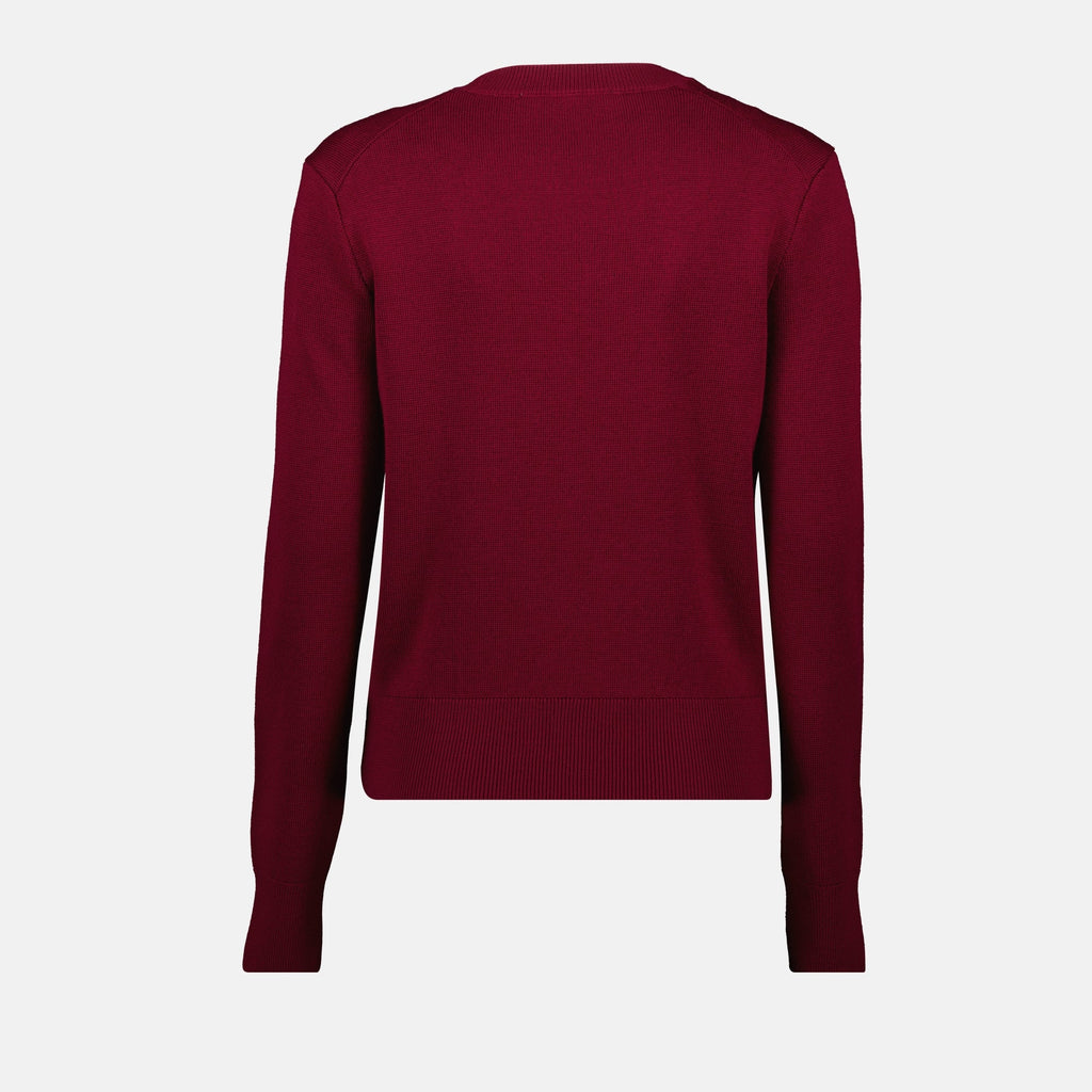 Ami Paris, Bordeaux sweater, wool sweater, Autumn-Winter 2025, long sleeve top