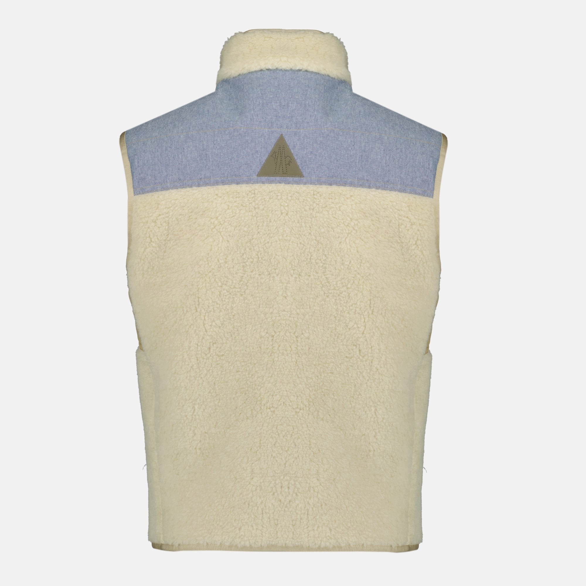 Image of Beige Teddy Vest by Moncler Grenoble for Men - Season Spring-Summer 2026 - Back View