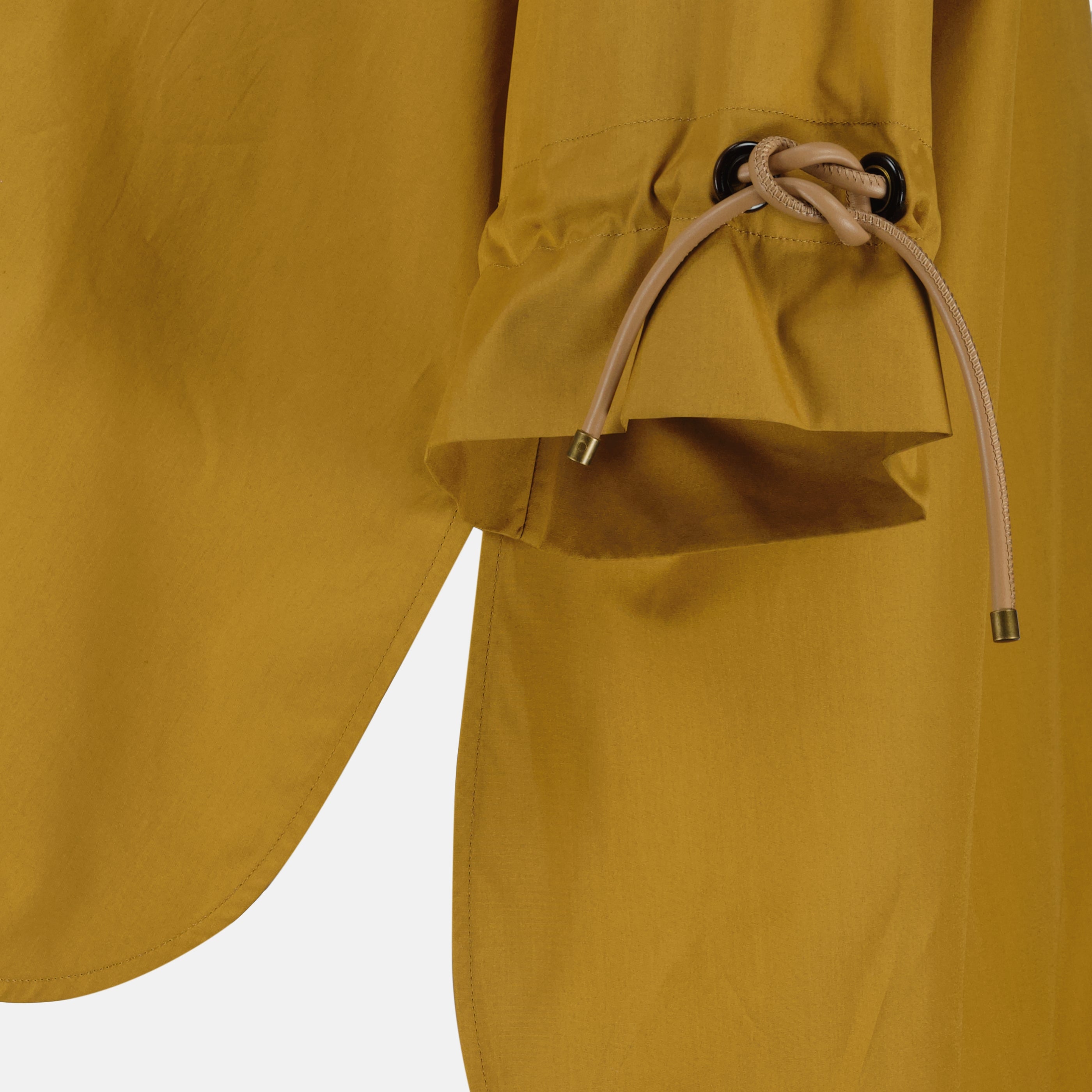 Brown Cotton Poplin Blouse