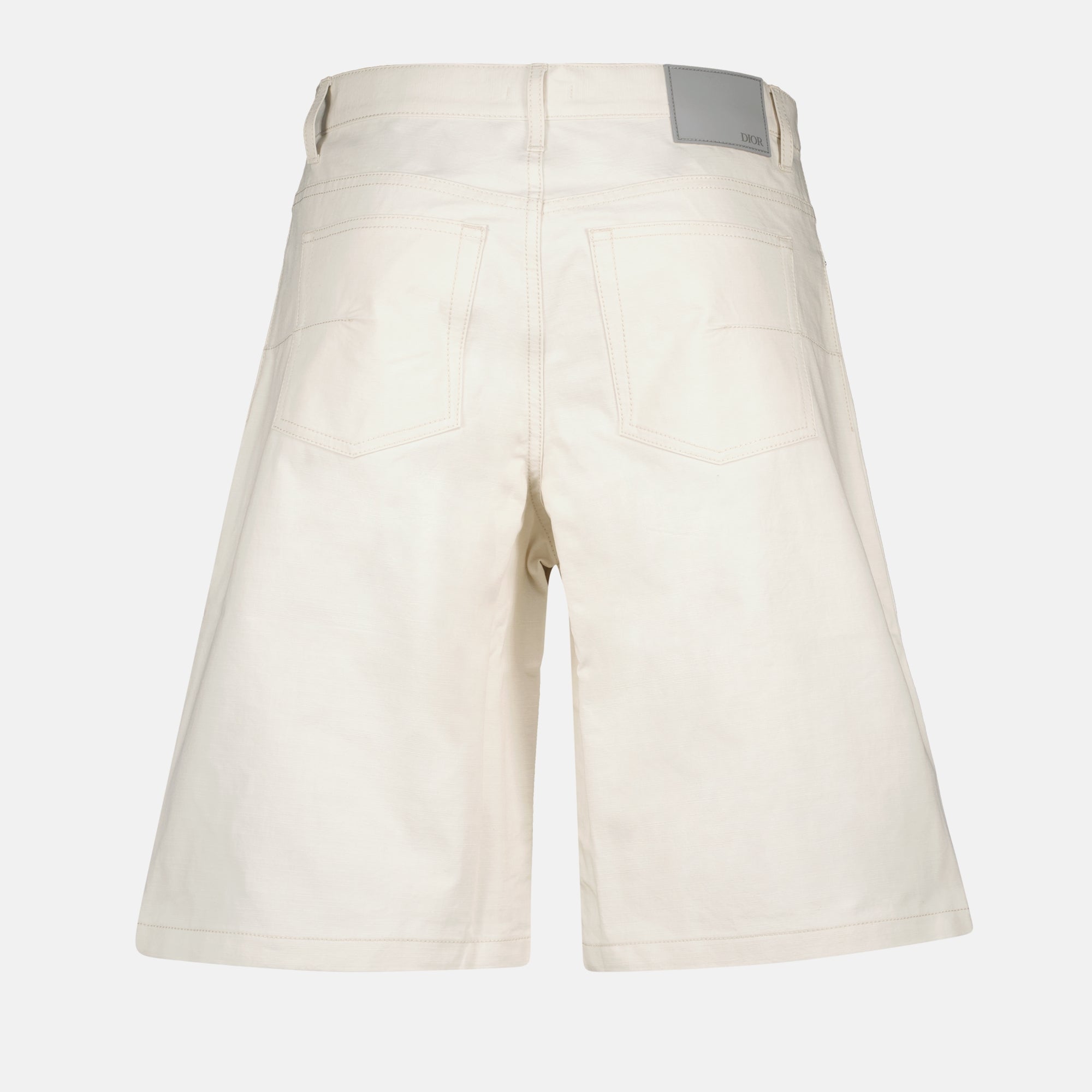 Dior shorts, white denim shorts, CD Heart Bermuda, luxury menswear, Dior Autumn-Winter 2024