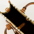 Mini Cabas Freya, Burberry bag, vintage check bag, adjustable strap handbag, canvas leather handbag