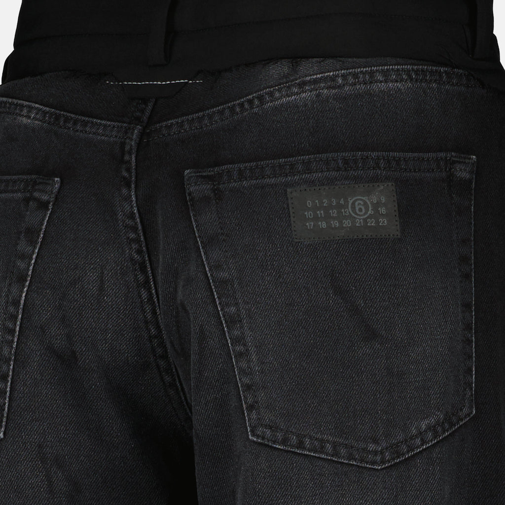 Jean Droit en Denim Noir