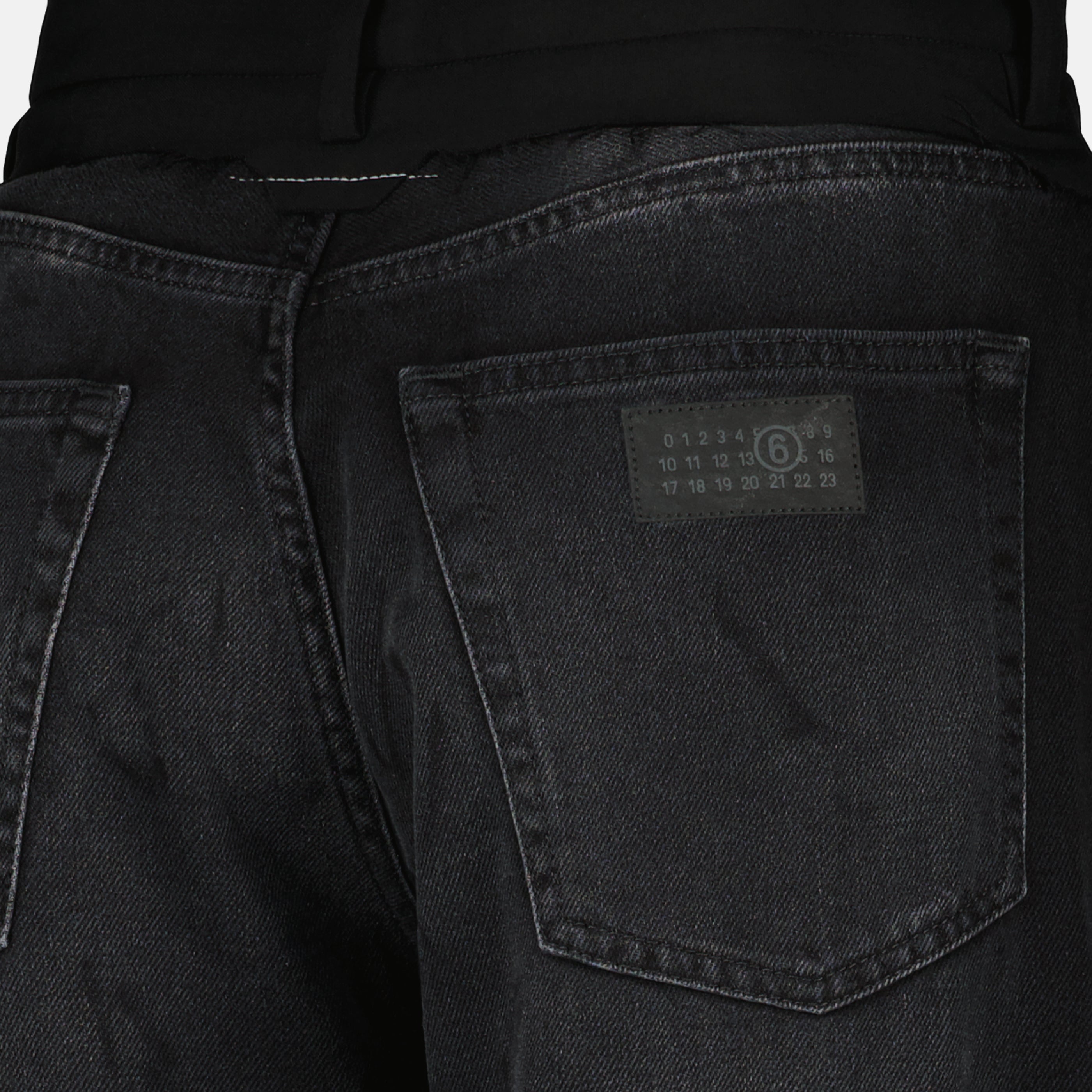 Jeans Dritti in Denim Nero