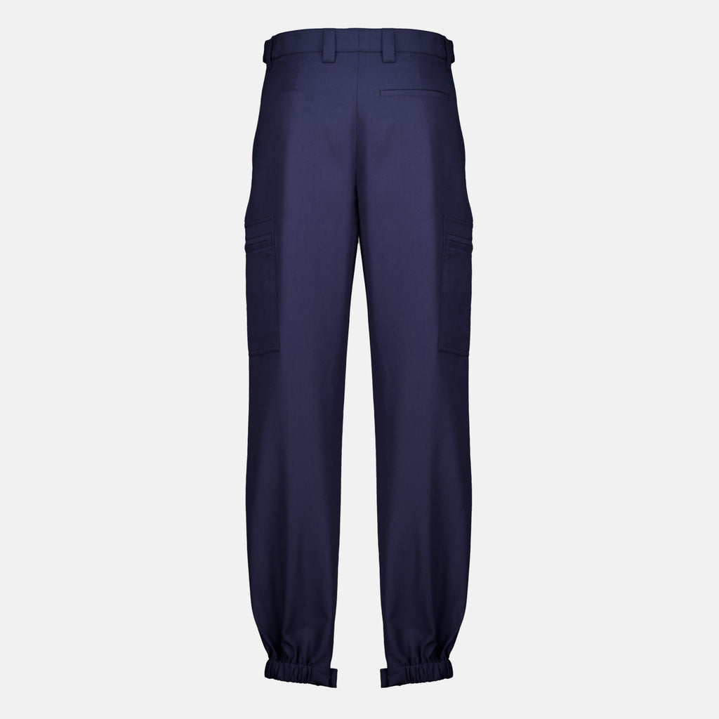 Cargohose aus marineblauer Wolle