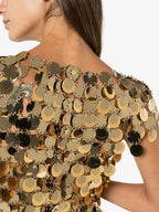 Bilde av Sparkle Gold-kjolen fra Rabanne for kvinner - Sesong Høst-Vinter 2025 - Modellbilde 4