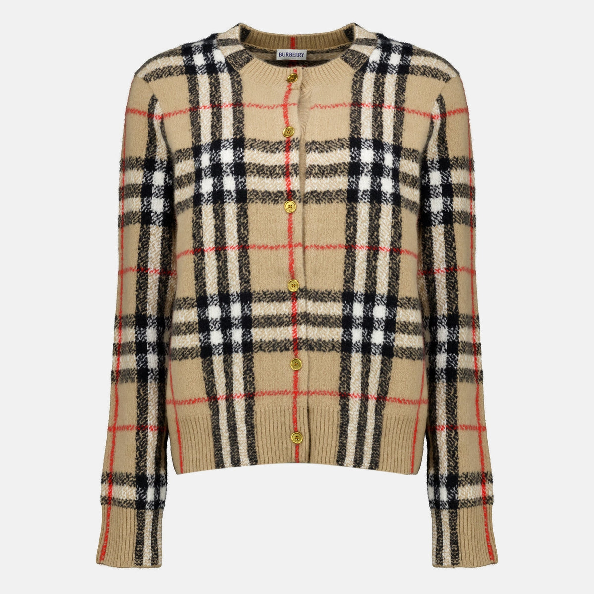 Cardigan in cashmere a quadri