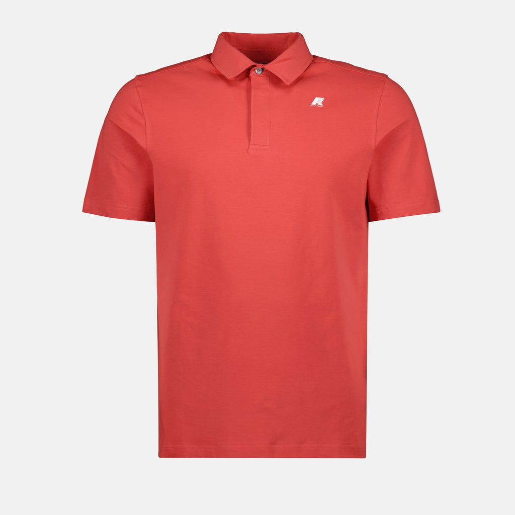 Polo shirt, K-Way, red polo, cotton jersey polo, men's fashion