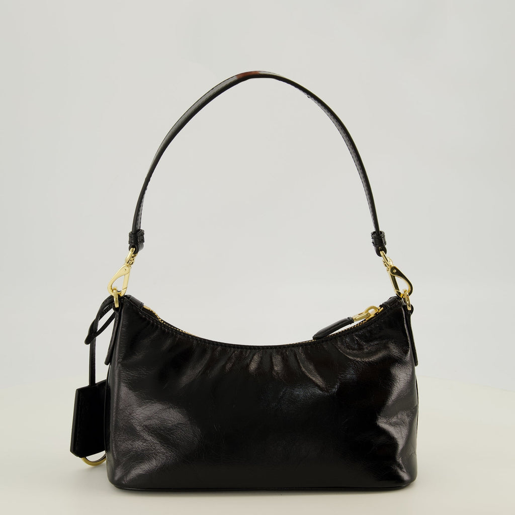Schwarze Mini-Tasche aus Leder