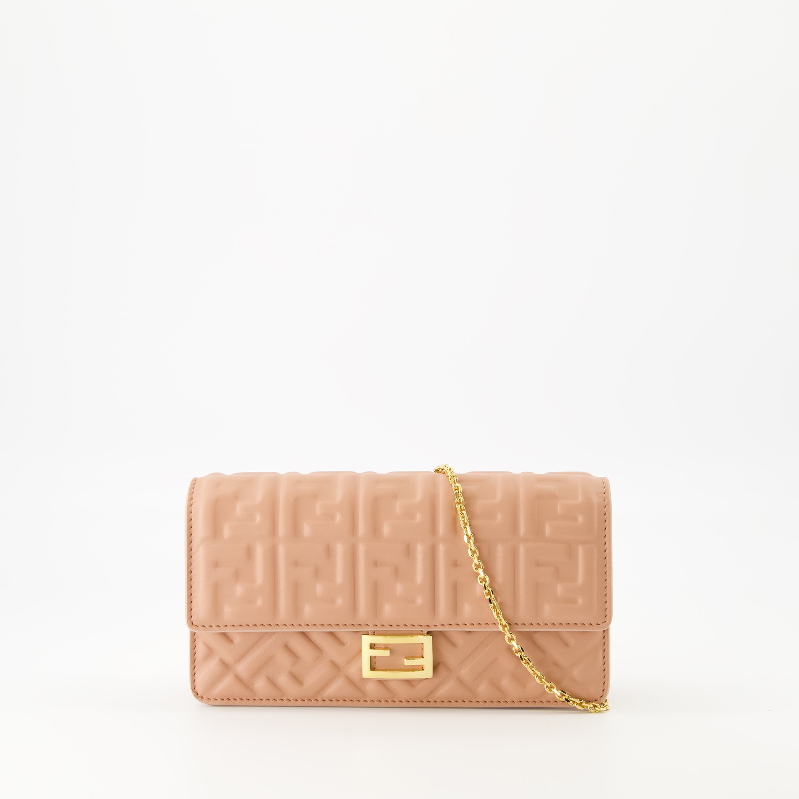Image of Pink Chain Wallet by Fendi for Women - Season Spring-Summer 2025 - Front View