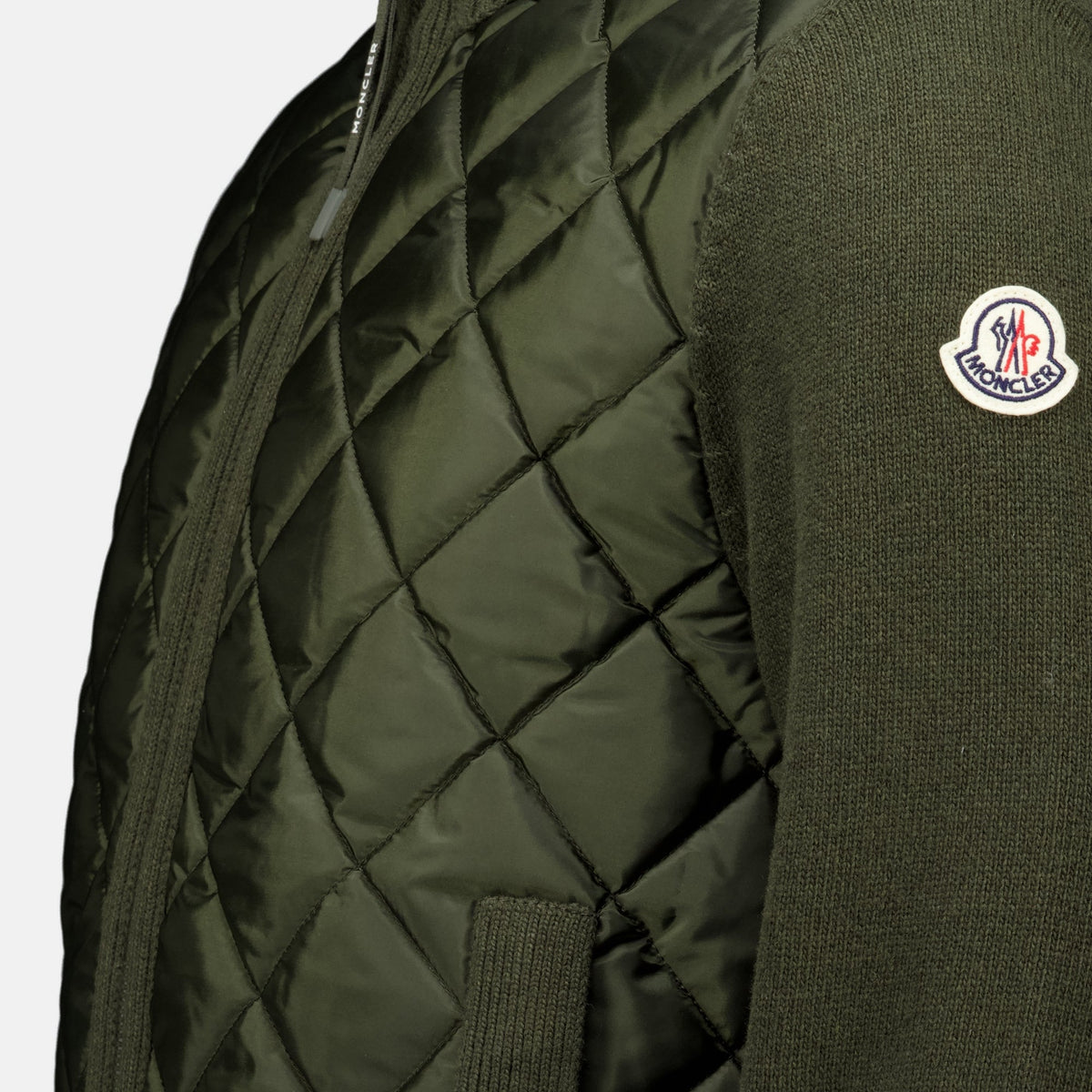 Kaki Bi-Mat Cardigan